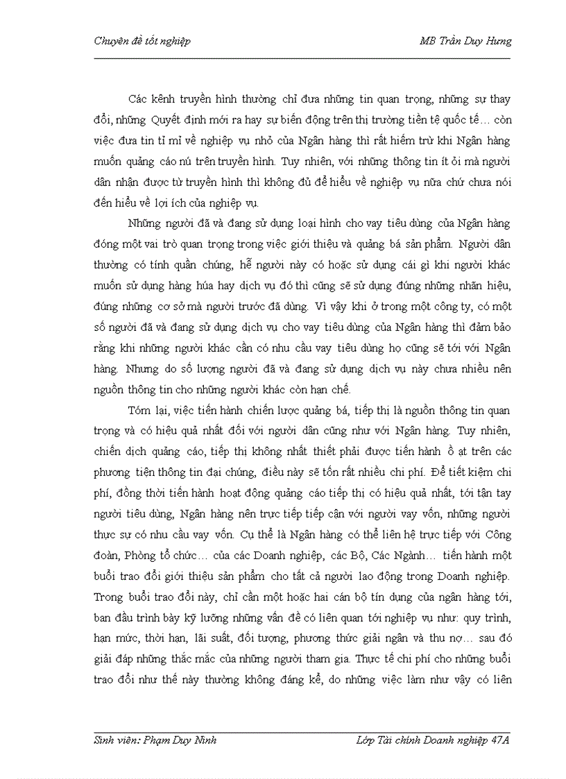 image for page Mở rộng hoạt động cho vay tiêu dùng tại Ngân hàng Thương mại Cổ phần Quân đội – Chi nhánh Trần Duy Hưng