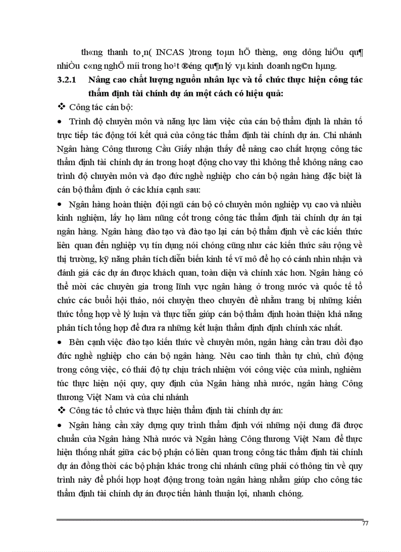 image for page Giải pháp nâng cao chất lượng công tác thẩm định tài chính dự án trong hoạt động cho vay tại Chi nhánh Ngân hàng Công thương Cầu Giấy.