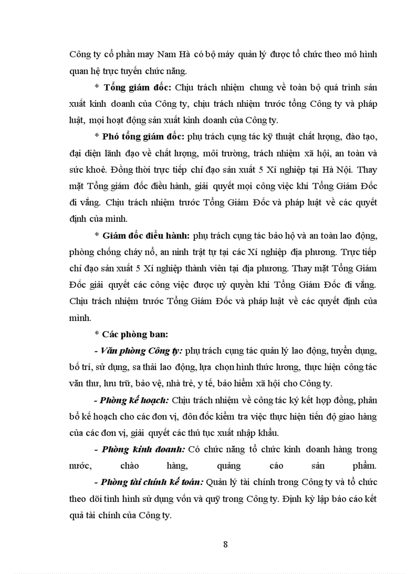 image for page Báo cáo thực tập tại Công ty cổ phần may Nam Hà.