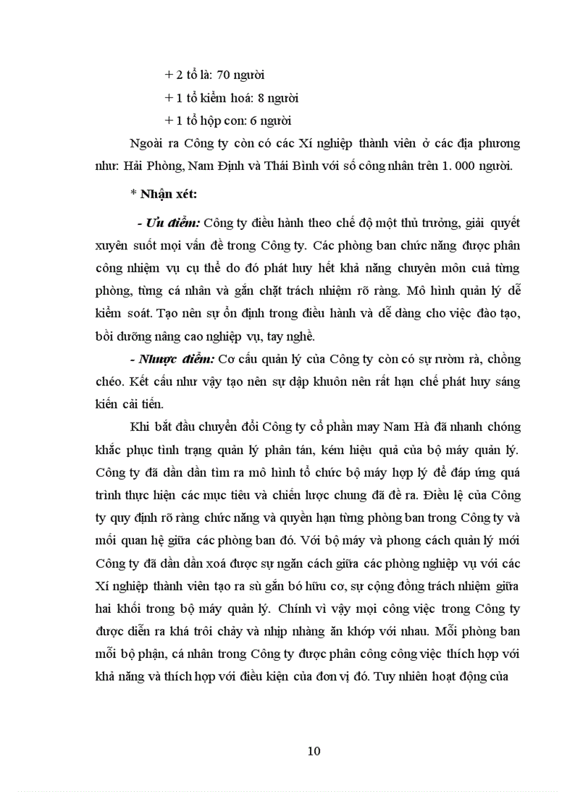 image for page Báo cáo thực tập tại Công ty cổ phần may Nam Hà.