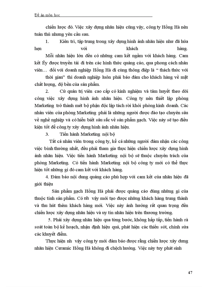 image for page Hoàn thiện chiến lược xây dưng nhãn hiệu Ceramic Hồng Hà