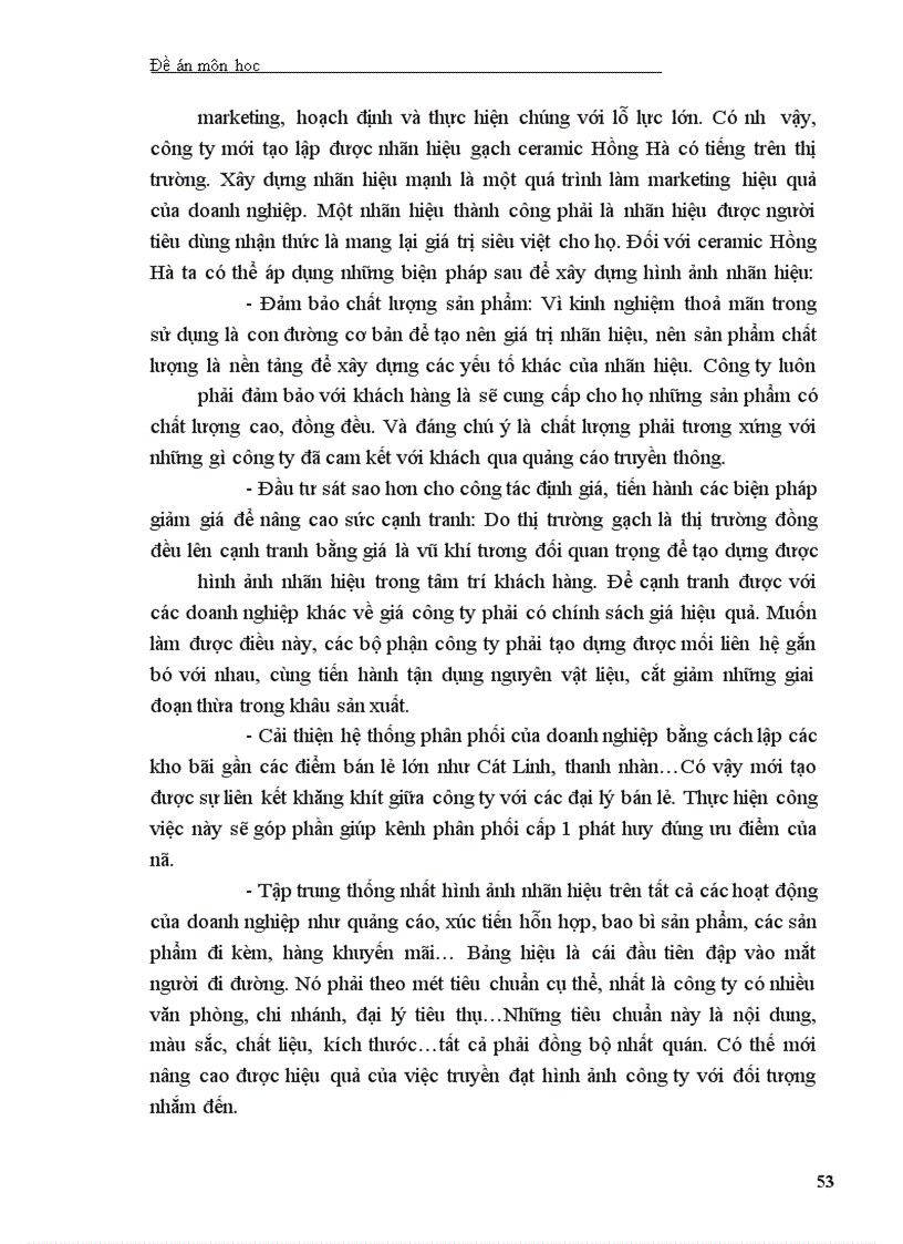 image for page Hoàn thiện chiến lược xây dưng nhãn hiệu Ceramic Hồng Hà