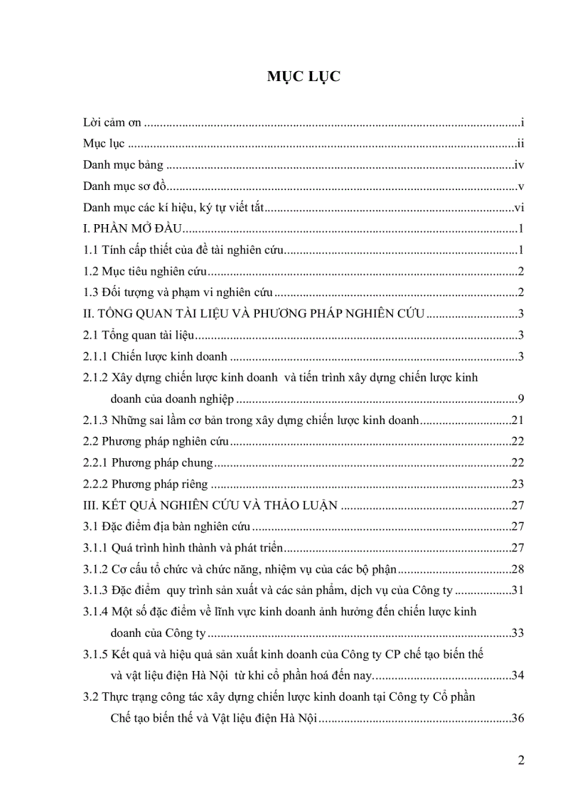 image for page Xây dựng chiến lược kinh doanh cho Công ty Cổ phần chế tạo biến thế và vật liệu điện Hà Nội giai đoạn 2009 - 2015
