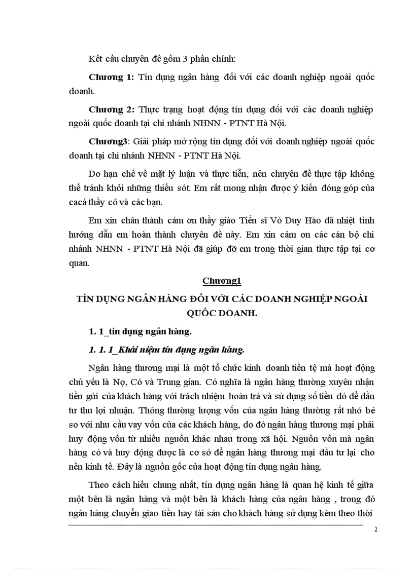 image for page Giải pháp mở rộng tín dụng đối với các doanh nghiệp ngoài quốc doanh tại chi nhánh NHNN-PTNT Hà Nội
