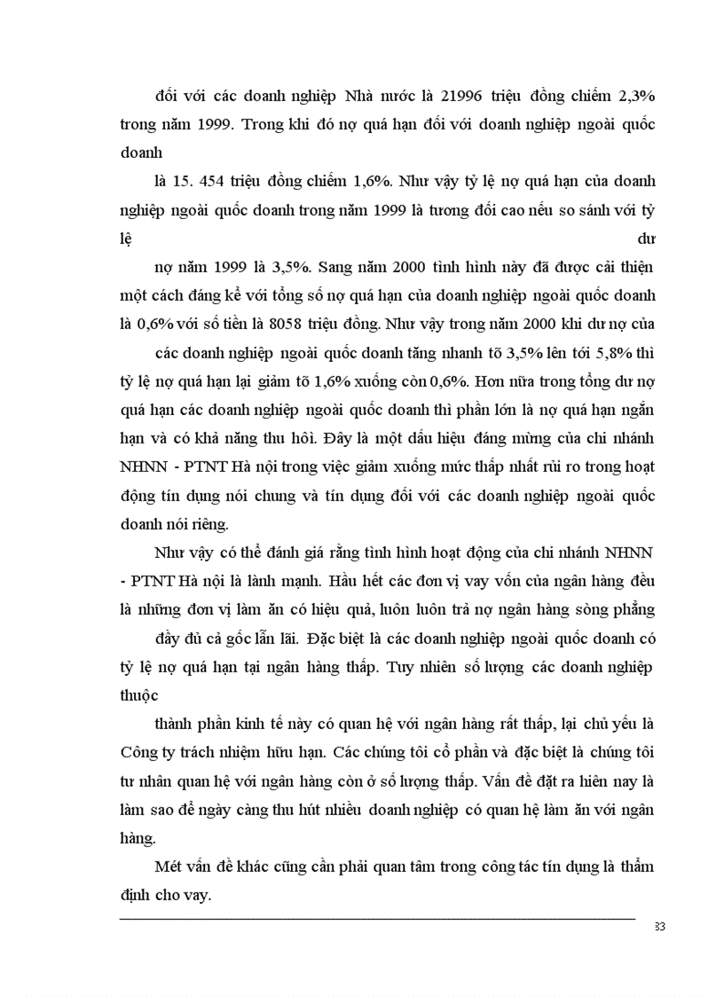 image for page Giải pháp mở rộng tín dụng đối với các doanh nghiệp ngoài quốc doanh tại chi nhánh NHNN-PTNT Hà Nội