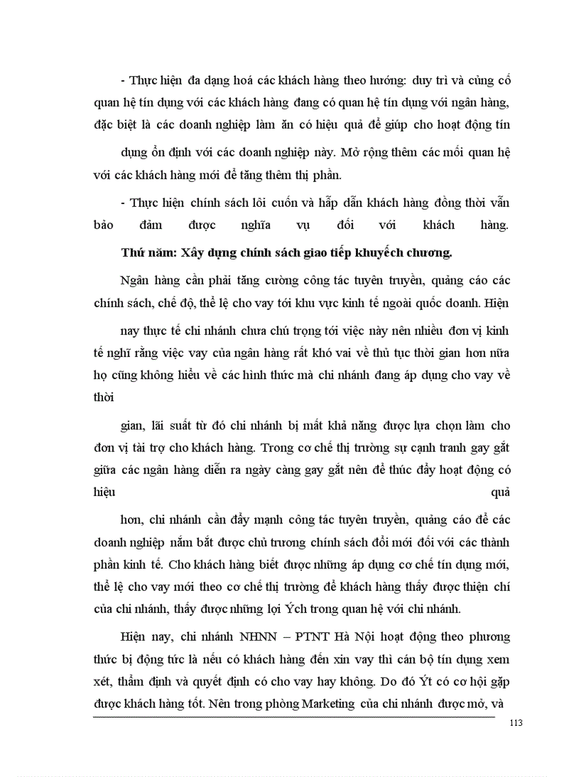 image for page Giải pháp mở rộng tín dụng đối với các doanh nghiệp ngoài quốc doanh tại chi nhánh NHNN-PTNT Hà Nội