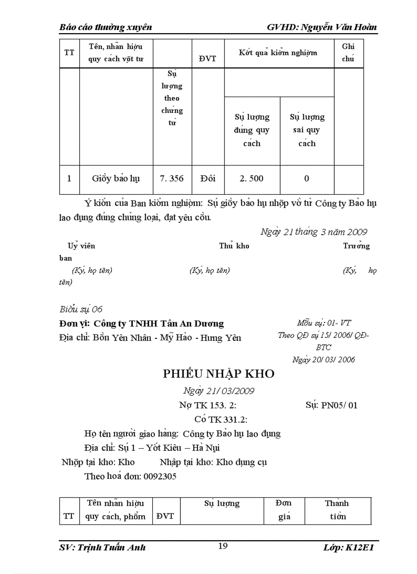 image for page Công tác kế toán NVL và CCDC tại Công ty TNHH Tân An Dương.