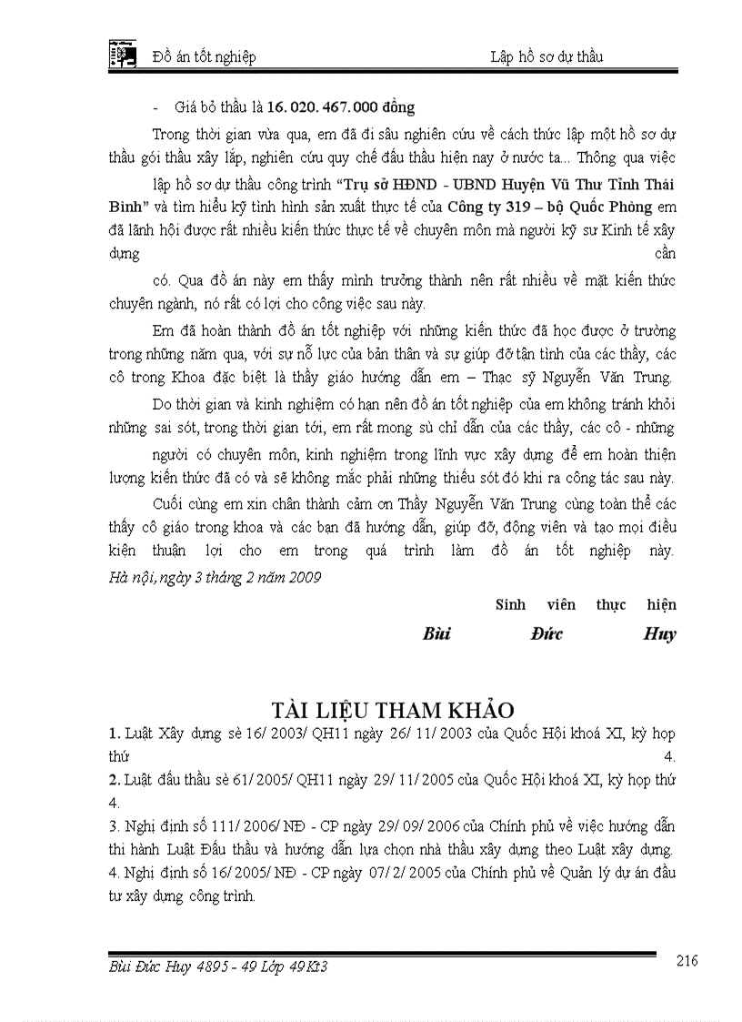 image for page Lập hồ sơ dự thầu gói thầu xây lắp Công trình Trụ sở HĐND – UBND Huyện Vũ Thư Tỉnh Thái Bình