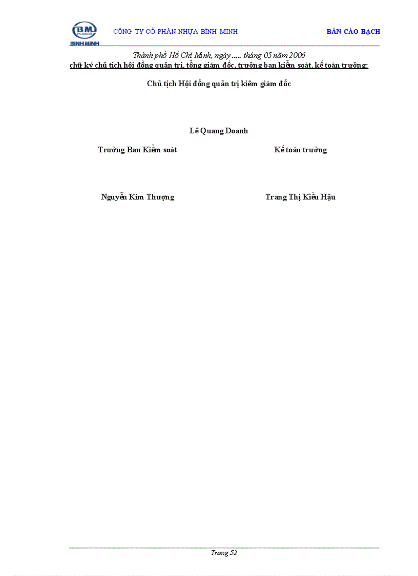 image for page Bản cáo bạch Công ty Cổ phần Nhựa Bình Minh