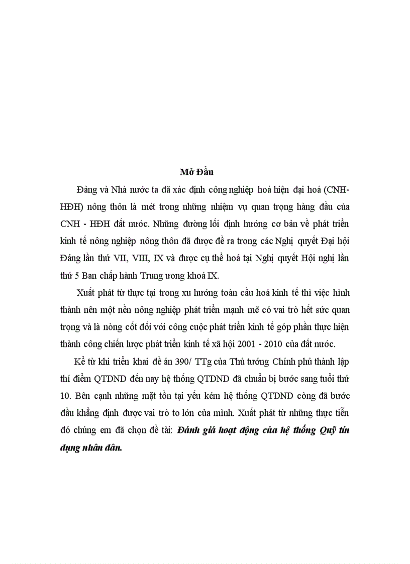 image for page Đánh giá hoạt động của hệ thống Quỹ tín dụng nhân dân