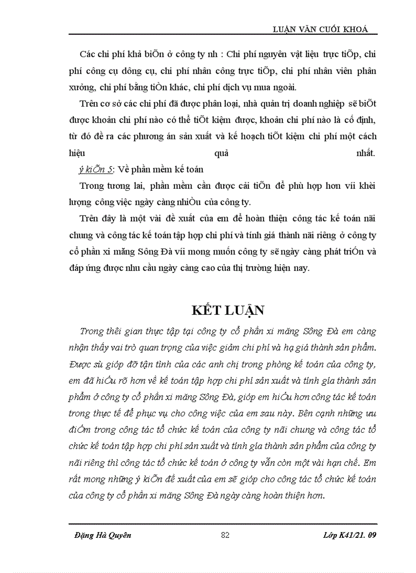 image for page Tổ chức công tác kế toán chi phí sản xuất và tính giá thành sản phẩm tại công ty cổ phần xi măng Sông Đà