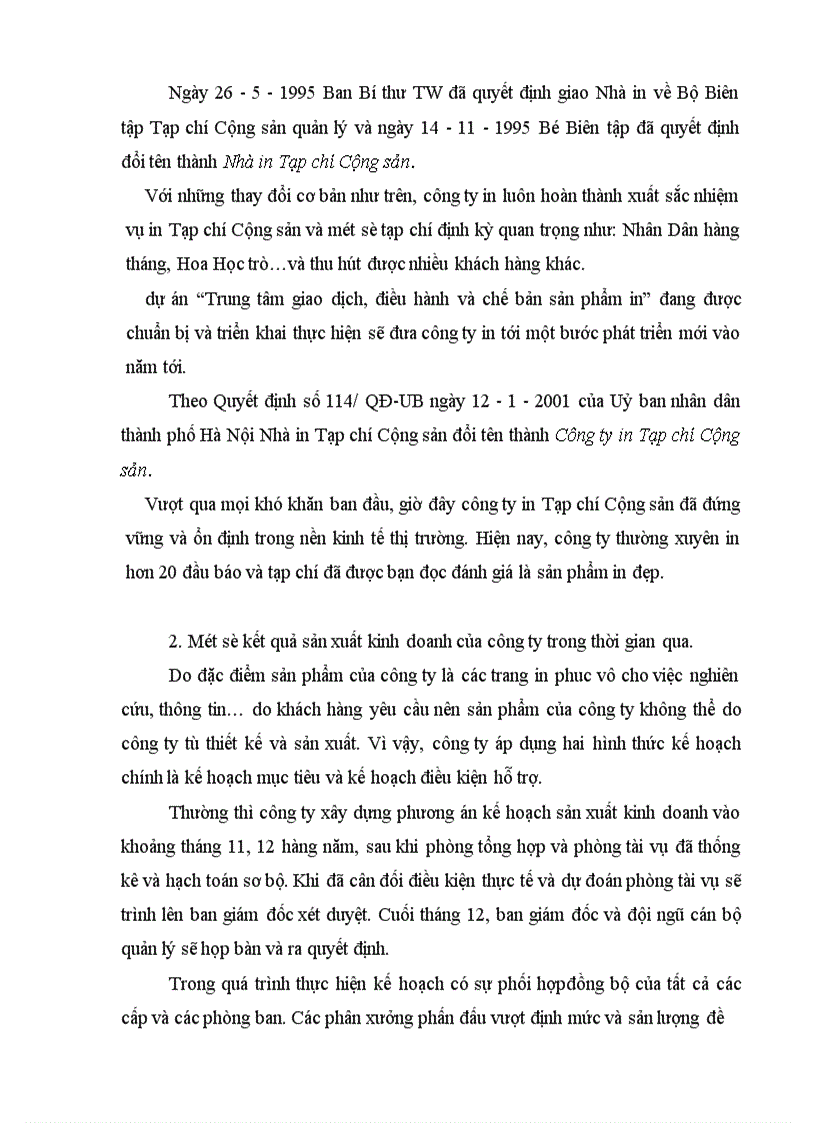image for page Những giải pháp chủ yếu nhằm ổn định và nâng cao chất lượng in sản phẩm ở công ty in Tạp Chí Cộng Sản