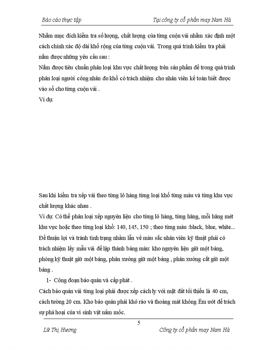 image for page Báo cáo thực tập tại công ty cổ phần may Nam Hà