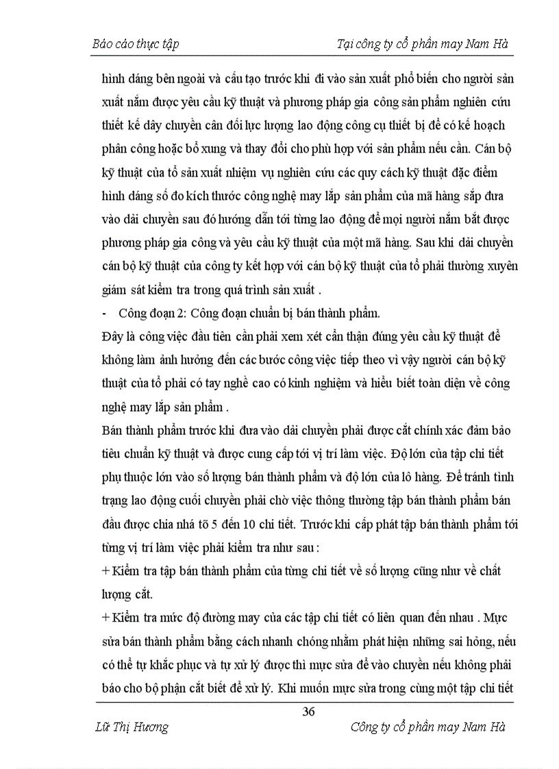 image for page Báo cáo thực tập tại công ty cổ phần may Nam Hà