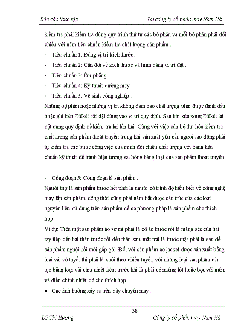 image for page Báo cáo thực tập tại công ty cổ phần may Nam Hà