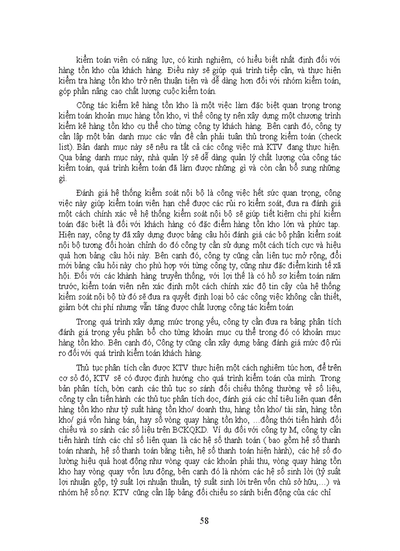 image for page Nhận xét và các giải pháp hoàn thiện quy trình kiểm toán chu trình hàng tồn kho trong kiểm toán báo cáo tài chính do Công ty Kiểm toán và Kế toán Việt Nam thực hiện.