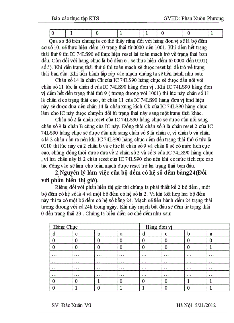 image for page Báo cáo thực tập môn kỹ thuật số, Đề Tài: Tạo Bộ Đếm Đồng Hồ