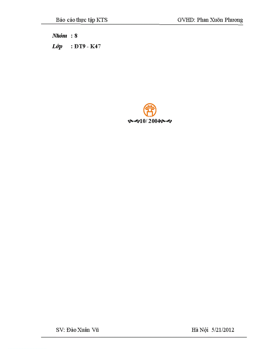 image for page Báo cáo thực tập môn kỹ thuật số, Đề Tài: Tạo Bộ Đếm Đồng Hồ