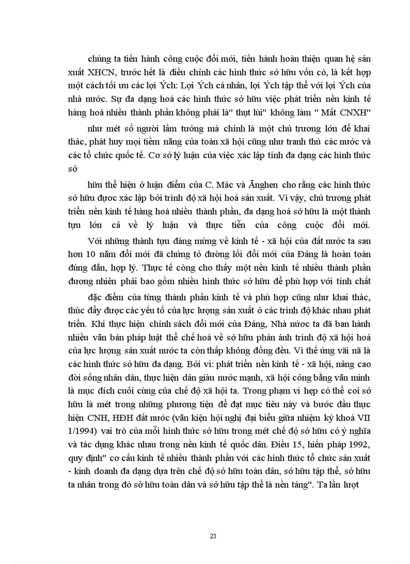 image for page Vấn đề sở hữu trong nền kinh tế thị trường theo định hướng XHCN ở Việt Nam