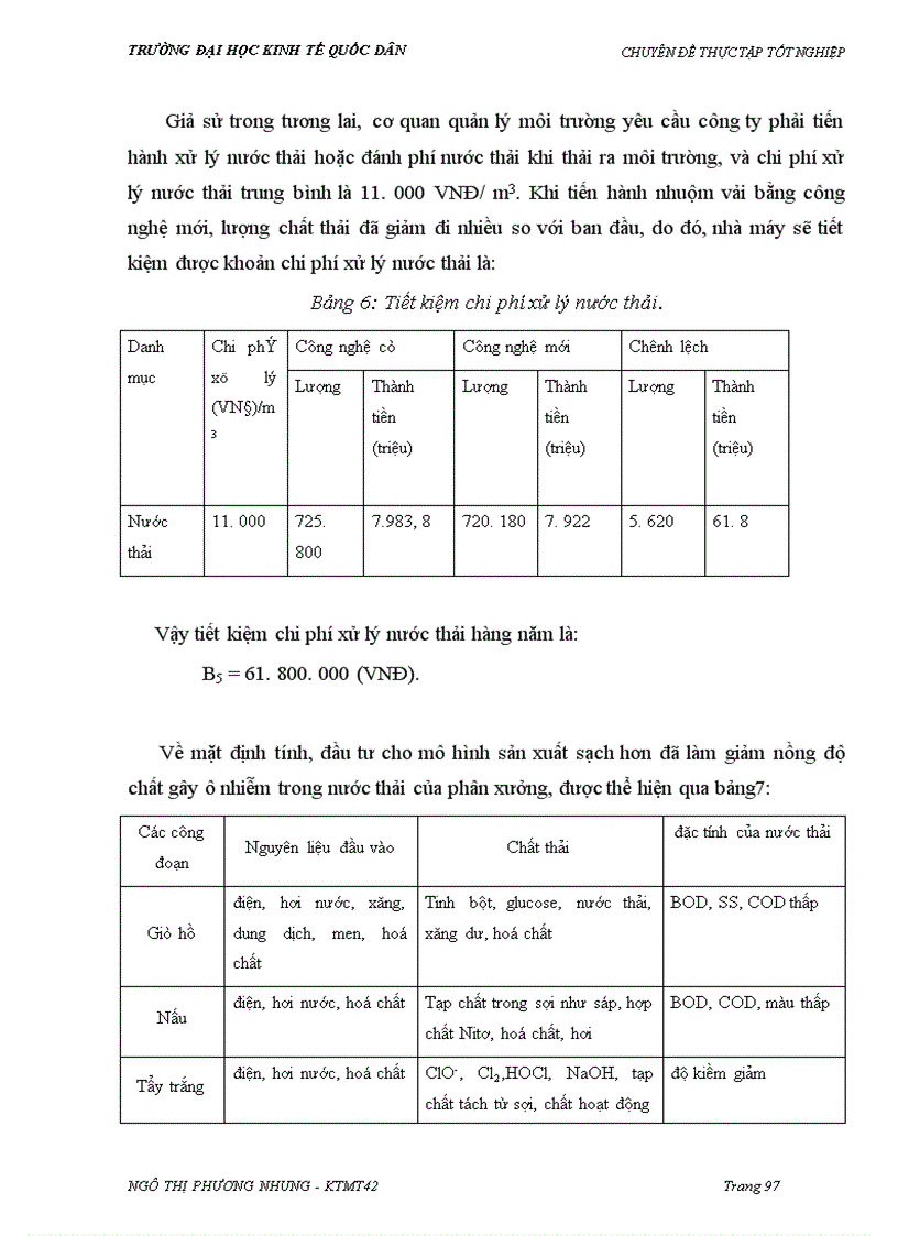image for page Nghiên cứu áp dụng mô hình sản xuất sạch hơn cho việc giảm thiểu chất thải tại phân xưởng Nhuộm, công ty Dệt 8/3