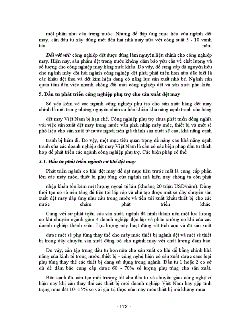image for page Thực trạng và giải pháp đầu tư nâng cao khả năng cạnh tranh của ngành dệt may Việt Nam