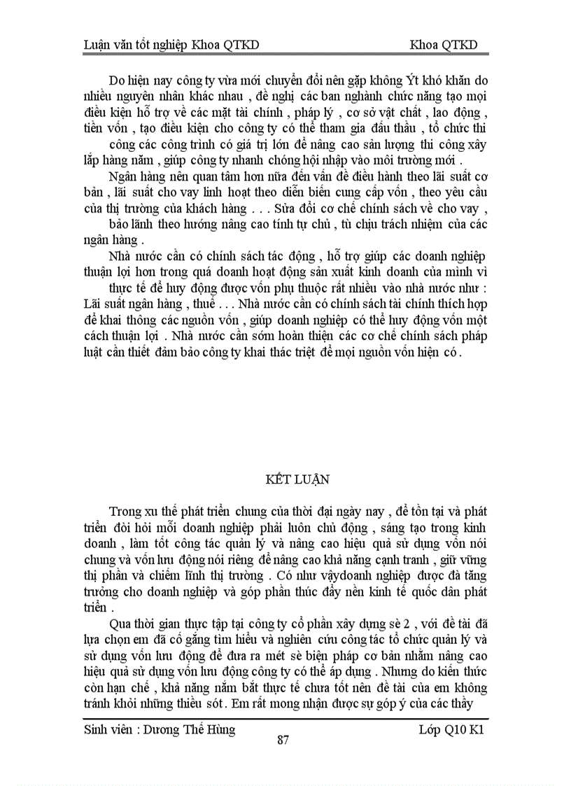 image for page Một số biện pháp nâng cao hiệu quả sử dụng vốn lưu động tại Công ty cổ phần xây dựng số 2