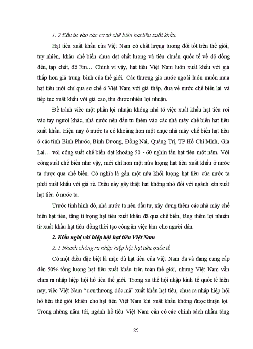image for page Một số biện pháp thúc đẩy hoạt động xuất khẩu hạt tiêu ở công ty XNK Tổng hợp I