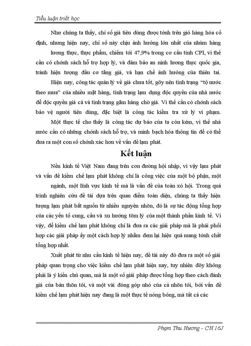 image for page Quan điểm toàn diện về vấn đề kiềm chế lạm phát trong nền kinh tế Việt Nam hiện nay