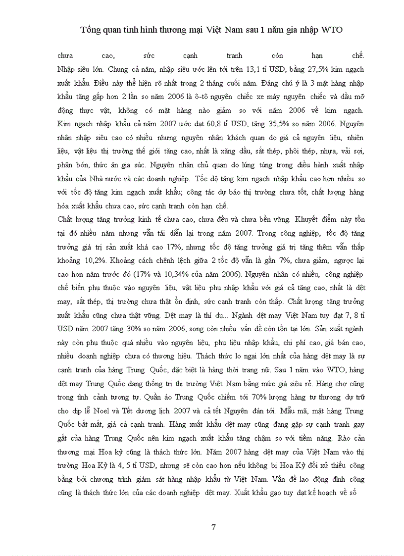 image for page Tổng quan tình hình thương mại Việt Nam sau năm gia nhập WTO