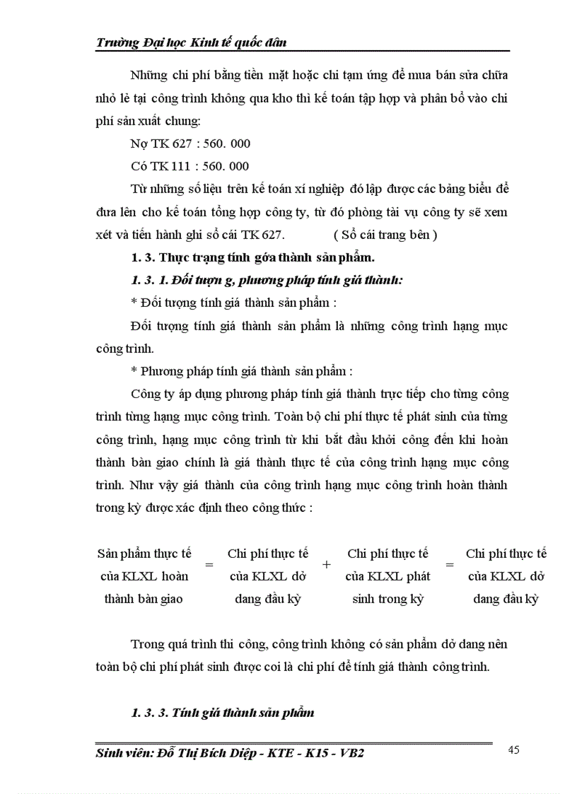 image for page Hoàn thiện kế toán chi phí sản xuất và tính giá thành sản phẩm tại công ty xây dựng số 1 Hà nội