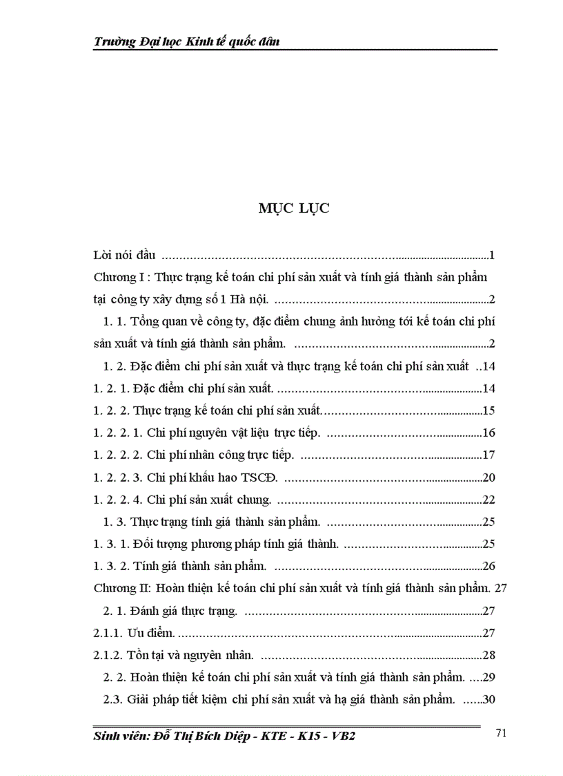 image for page Hoàn thiện kế toán chi phí sản xuất và tính giá thành sản phẩm tại công ty xây dựng số 1 Hà nội