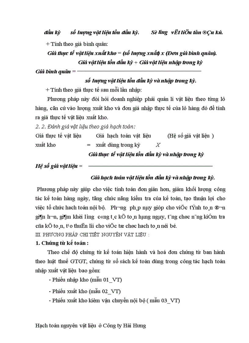 image for page Hạch toán nguyên vật liệu ở công ty Cổ phần Hải Hưng