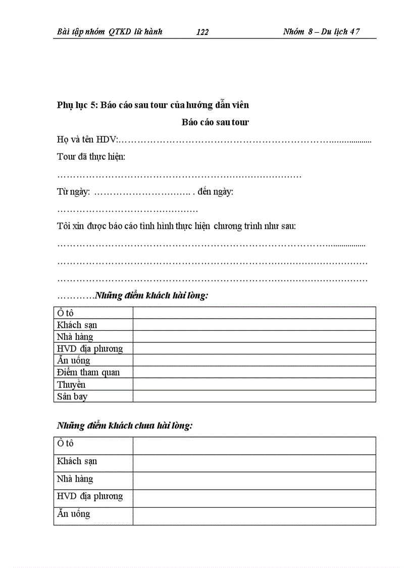 image for page Bài tập nhóm QTKD lữ hành Nhóm – Du lịch