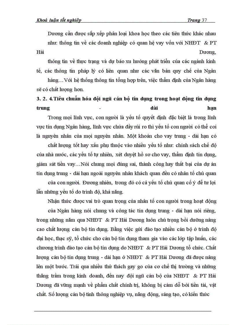 image for page Giải pháp nâng cao chất lượng tín dụng trung –dài hạn tại Chi nhánh Ngân hàng ĐT&PT Hải dương