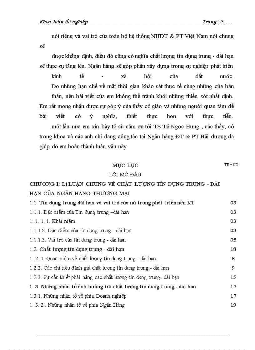 image for page Giải pháp nâng cao chất lượng tín dụng trung –dài hạn tại Chi nhánh Ngân hàng ĐT&PT Hải dương