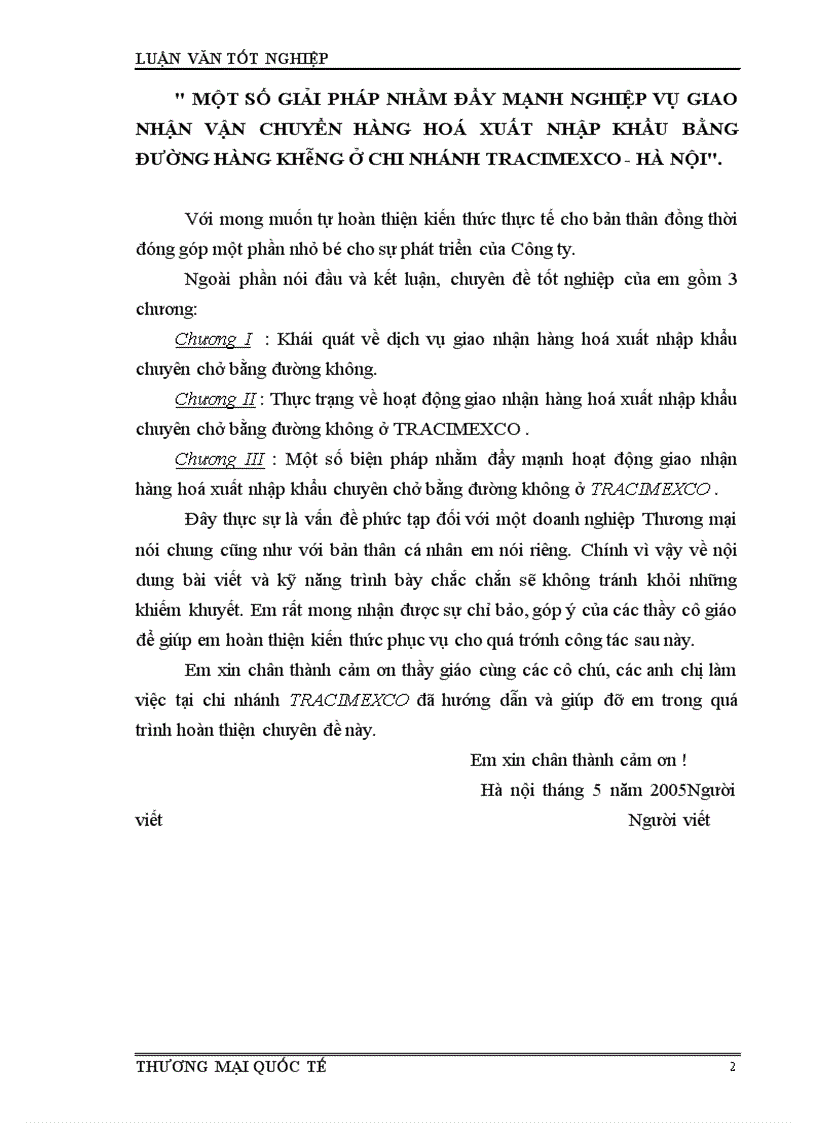 image for page Một số giải pháp nhằm đẩy mạnh nghiệp vụ giao nhận vận chuyển hàng hoá xuất nhập khẩu bằng đường hàng không ở chi nhánh tracimexco-hà nội