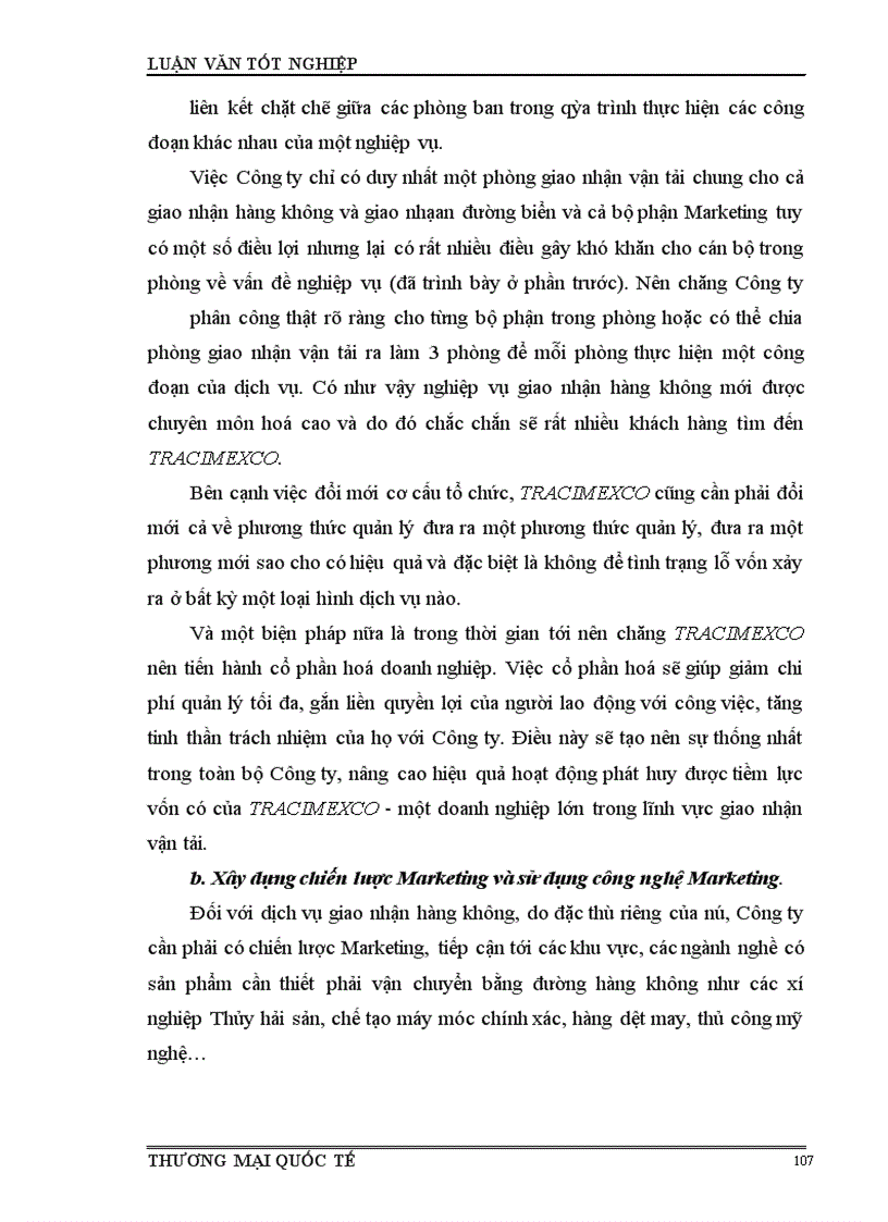 image for page Một số giải pháp nhằm đẩy mạnh nghiệp vụ giao nhận vận chuyển hàng hoá xuất nhập khẩu bằng đường hàng không ở chi nhánh tracimexco-hà nội