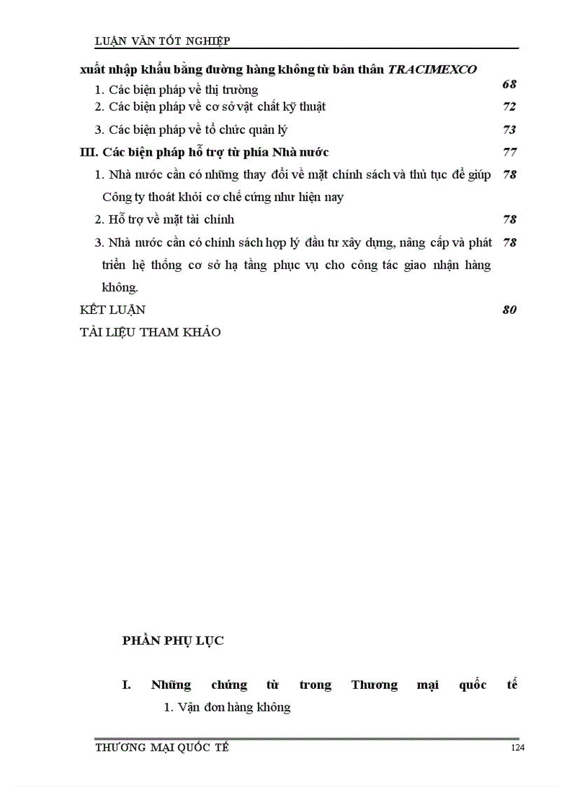 image for page Một số giải pháp nhằm đẩy mạnh nghiệp vụ giao nhận vận chuyển hàng hoá xuất nhập khẩu bằng đường hàng không ở chi nhánh tracimexco-hà nội