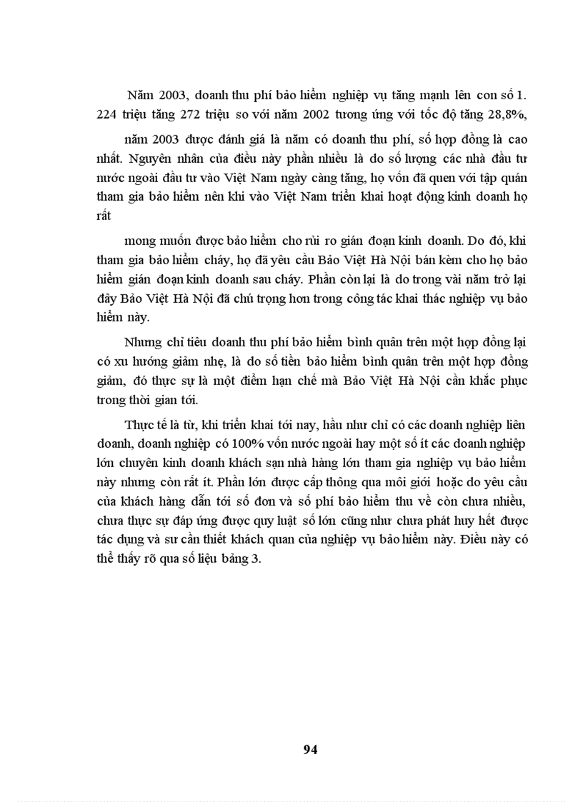 image for page Tình hình triển khai bảo hiểm gián đoạn kinh doanh sau cháy tại Bảo Việt Hà Nội (1999-2003)