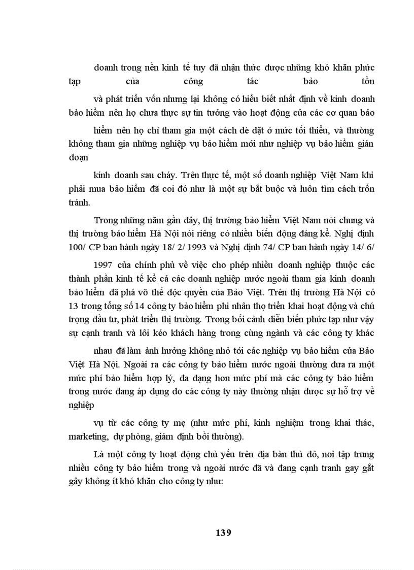 image for page Tình hình triển khai bảo hiểm gián đoạn kinh doanh sau cháy tại Bảo Việt Hà Nội (1999-2003)