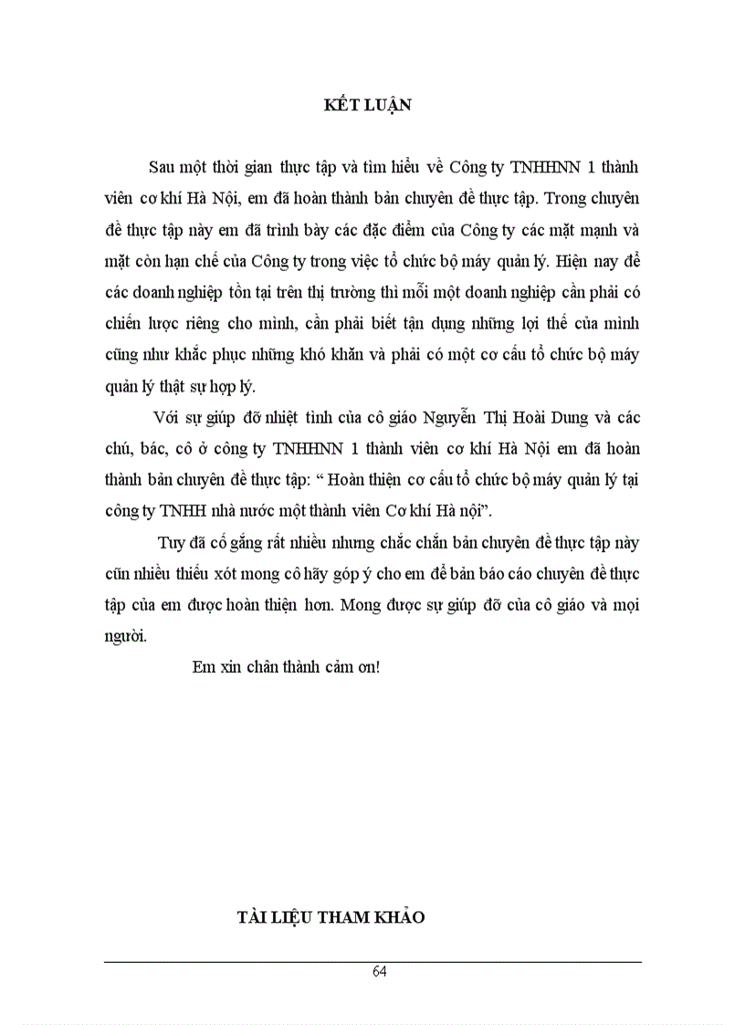 image for page Hoàn thiện cơ cấu tổ chức bộ máy quản lý tại công ty TNHH nhà nước một thành viên Cơ khí Hà nội