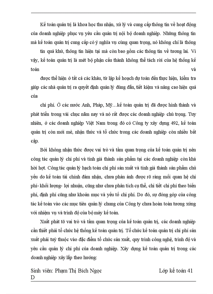 image for page Hoàn thiện hạch toán chi phí sản xuất - tính giá thành sản phẩm và phương hướng nâng cao hiệu quả kinh doanh tại Công ty xây dựng 492