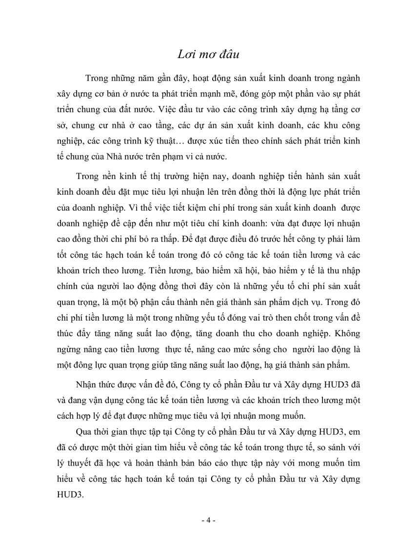 image for page Bsao cáo thực tập tại Công ty cổ phần Đầu tư và Xây dựng HUD3