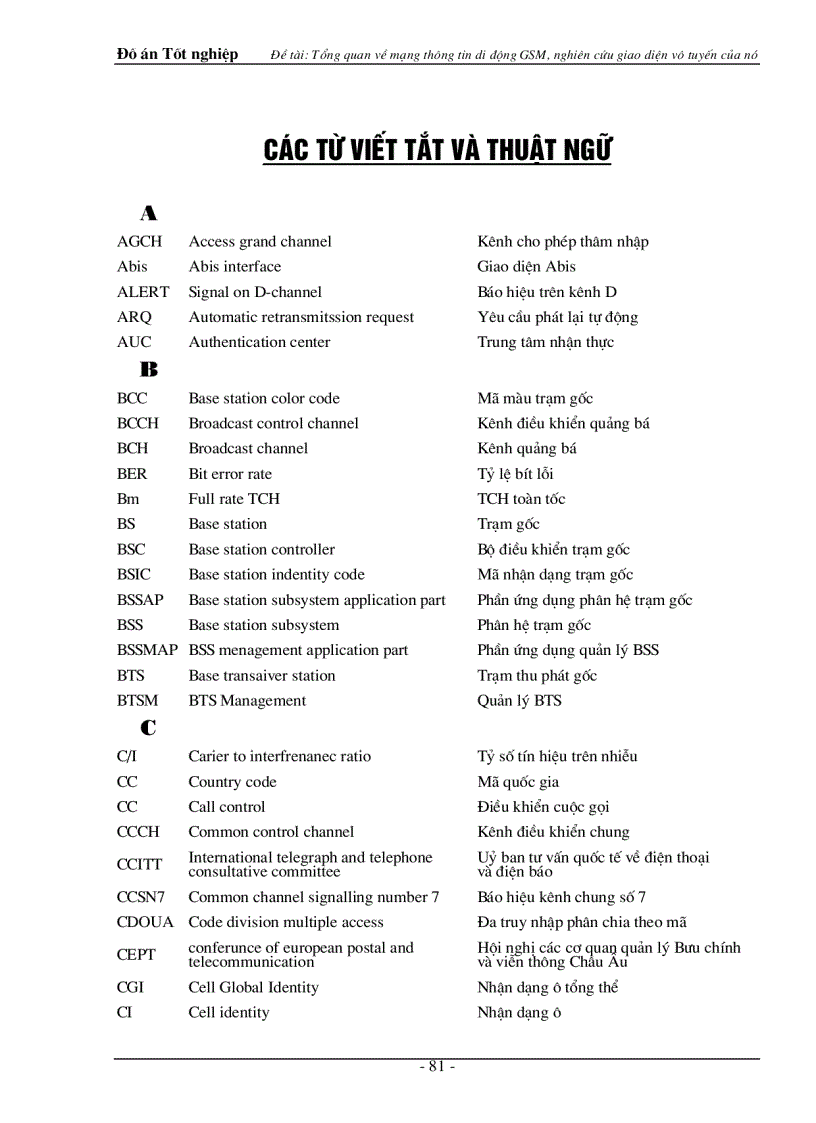 image for page Tổng quan về mạng thông tin di động GSM, nghiên cứu giao diện vô tuyến của nó