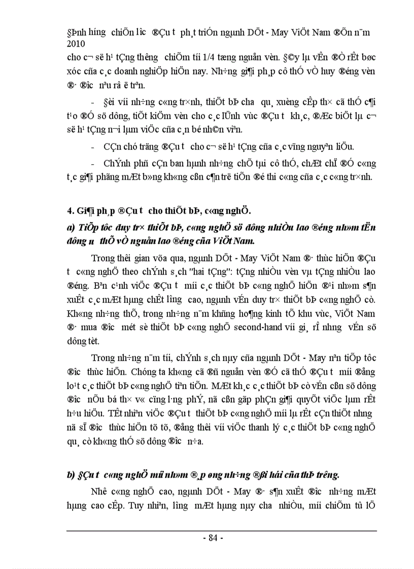 image for page Định hướng chiến lược đầu tư phát triển ngành Dệt - May Việt Nam đến năm 2010