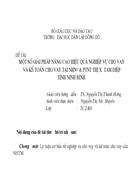 Một số giải pháp nâng cao hiệu quả nghiệp vụ cho vay và kế toán cho vay tại NHNo & PTNT Thị xã Tam Điệp tỉnh Ninh Bình