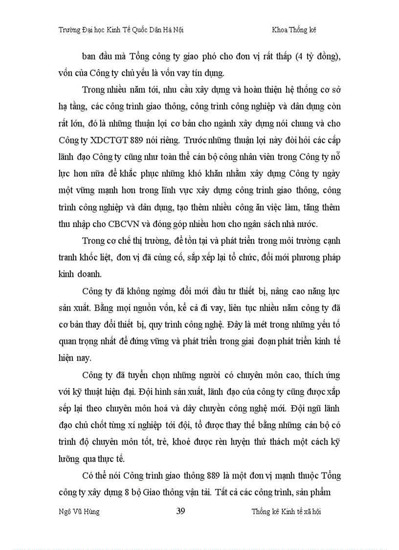 image for page Vận dụng phương pháp dãy số thời gian để phân tích tình hình thu, chi của công ty công trình giao thông 889 – bộ giao thông và dự báo trong các năm tới