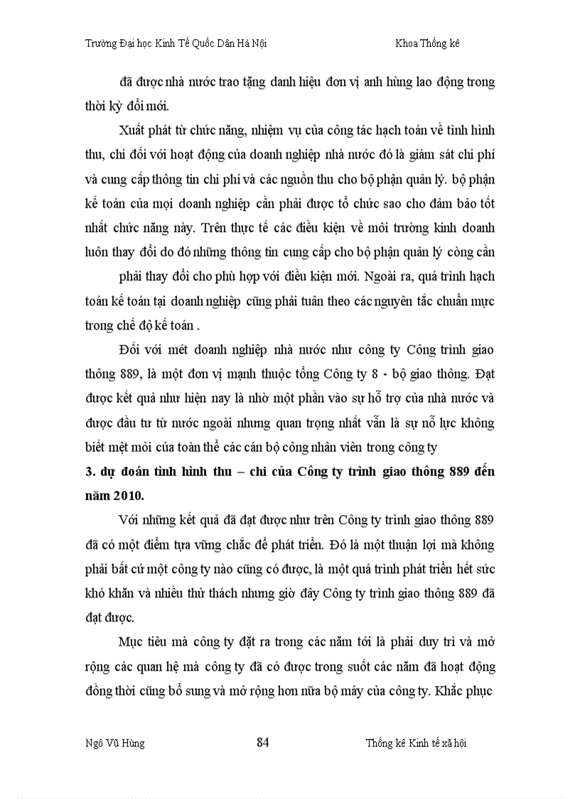 image for page Vận dụng phương pháp dãy số thời gian để phân tích tình hình thu, chi của công ty công trình giao thông 889 – bộ giao thông và dự báo trong các năm tới