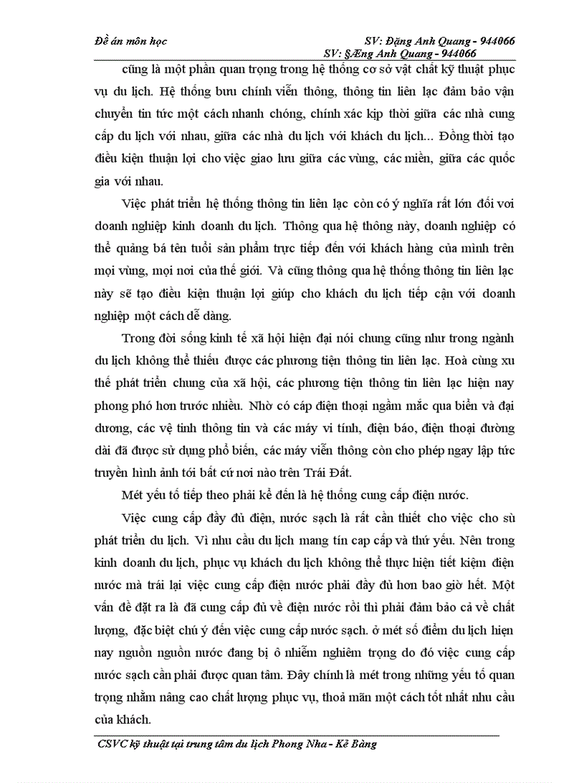 image for page Cơ sở vật chất kỹ thuật tại Trung tâm du lịch Phong Nha - Kẻ Bàng