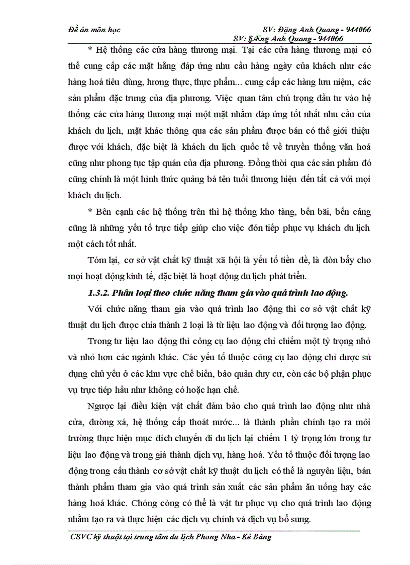 image for page Cơ sở vật chất kỹ thuật tại Trung tâm du lịch Phong Nha - Kẻ Bàng